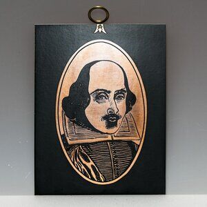 Vintage Shakespeare Portrait Etched in Copper